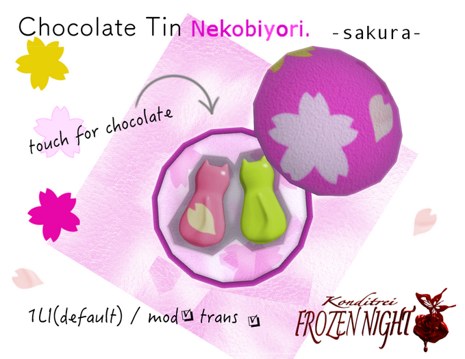 FN*Chocolate Tin "nekobiyori." [sakura]