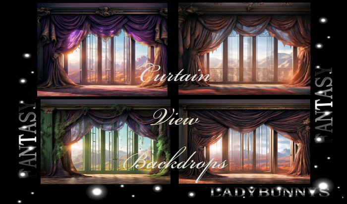Fantasy Background Textures-Curtain View Backdrops Full perm