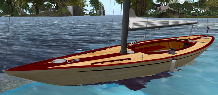 Classy wood texture for Shields V2 sailing boat