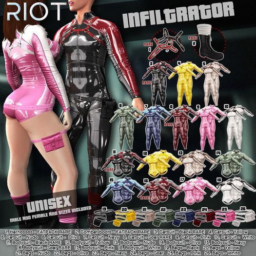 8. RIOT / Infiltrator Catsuit - Maitreya - Sear RARE 