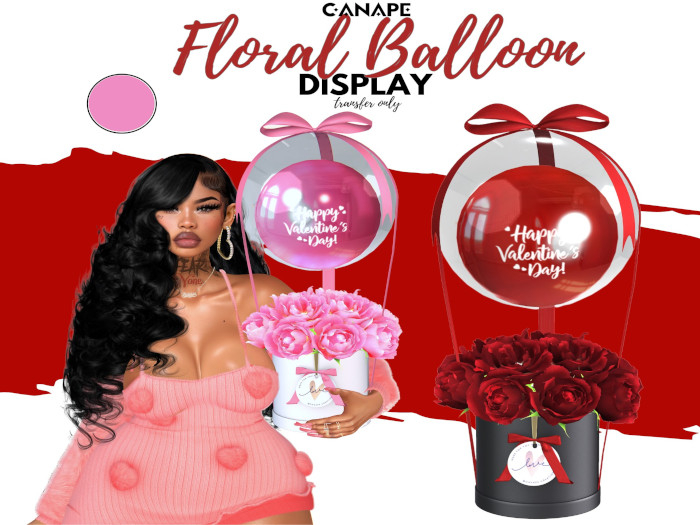 [Canape] Flower Balloon Display Pink/Pink