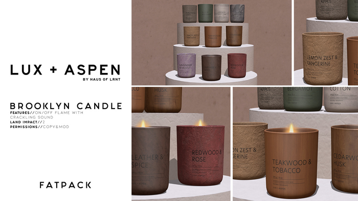 LUX + ASPEN // Brooklyn Candle Fatpack
