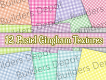 12 FULL PERM Pastel Seamless Gingham Textures