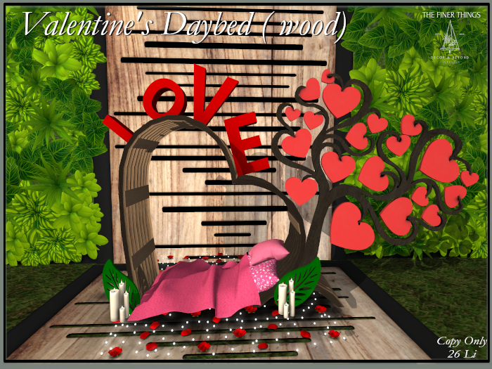 Valentine's DayBed -Wood 