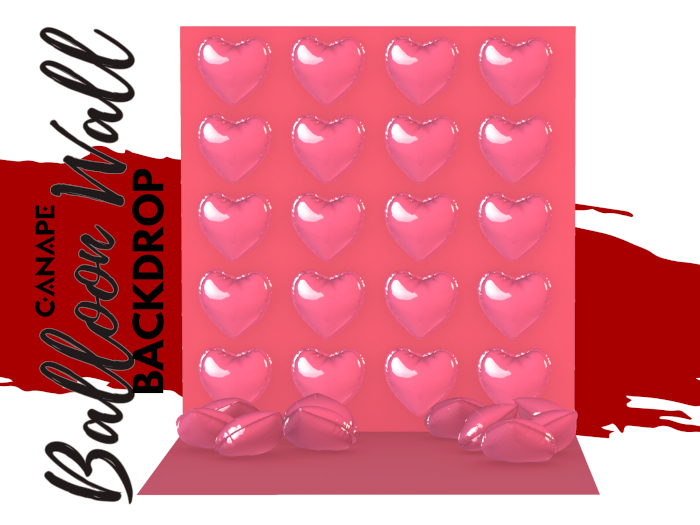 [Canape] Balloon Wall Backdrop PINK