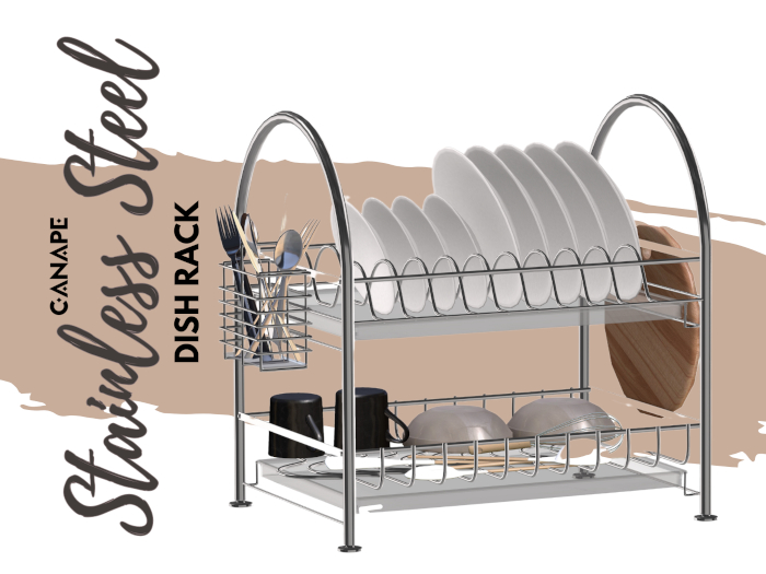 [Canape] Stainless Steel Dish Rack SILVER