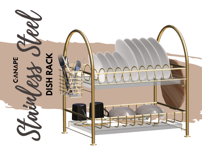 [Canape] Stainless Steel Dish Rack GOLD