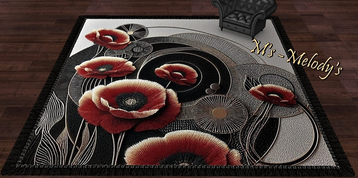 M's - Carpet /rug/-"Poppies"