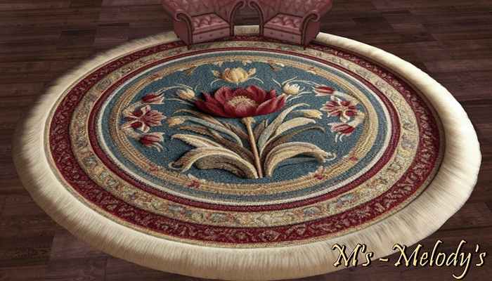 M's - Carpet /rug/ Round - "Poppy"