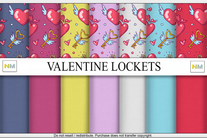 Valentine Lockets Fabric Textures