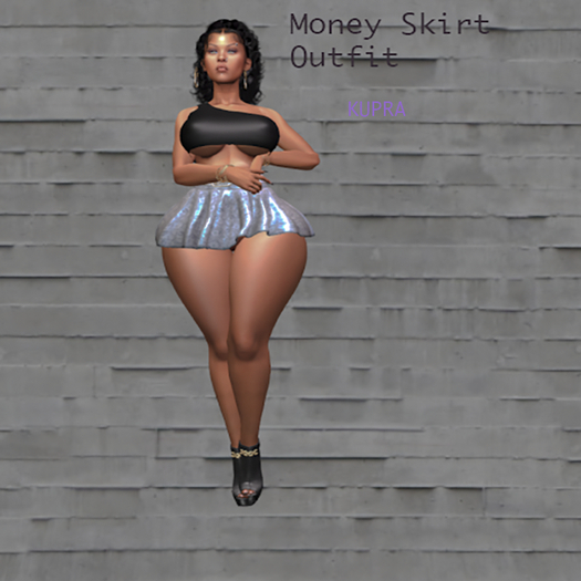 MONEY KUPRA SKIRT WITH TOP AND SHOES