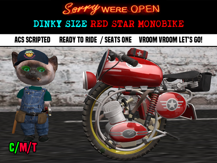 DINKY RED STAR MONOBIKE & MANUIAL