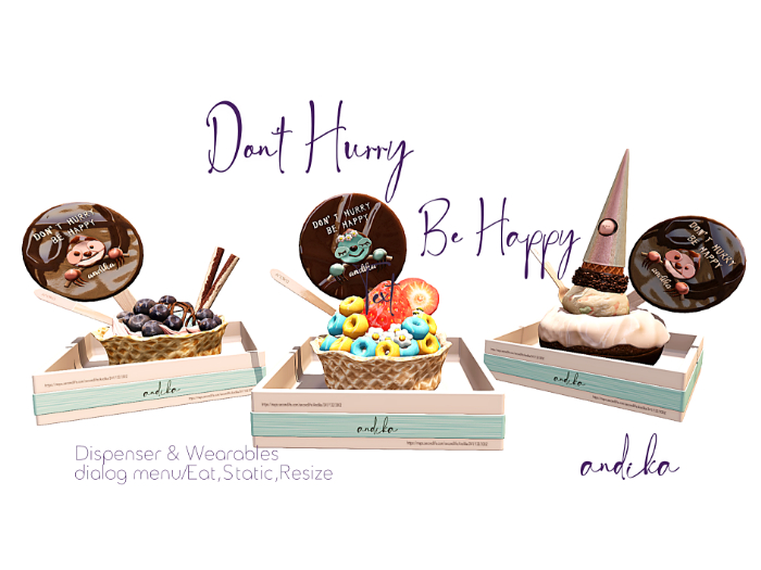 ADD/andika{Don't Hurry Be Happy}Dispenser&Wearables Set