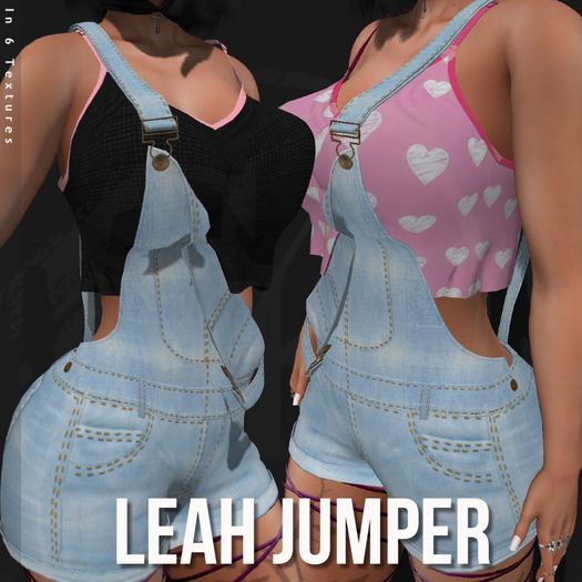 ::GK:: Leah Jumper 1 Pink White hearts Slink Maitreya Belleza 