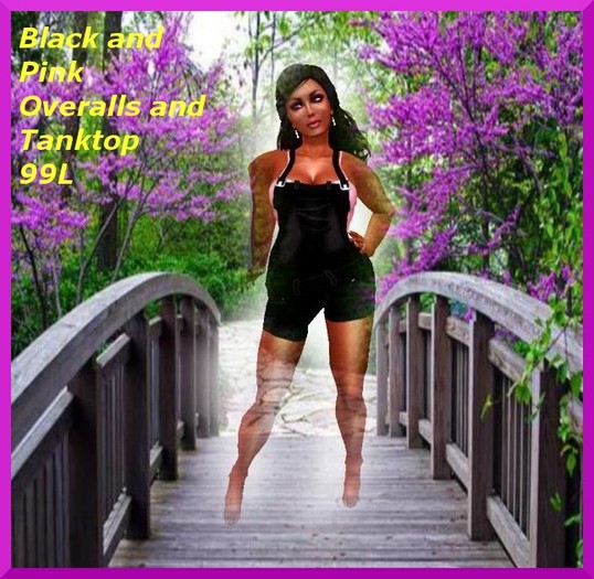 Black and Pink Overalls