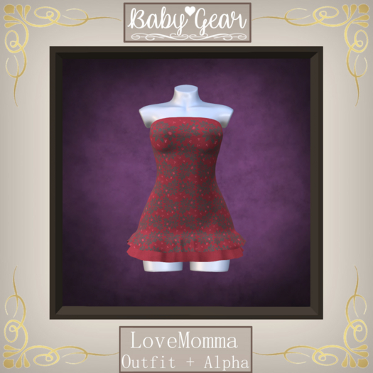 LoveMomma Ruffle Dress - Flower Power Red (Bagged)