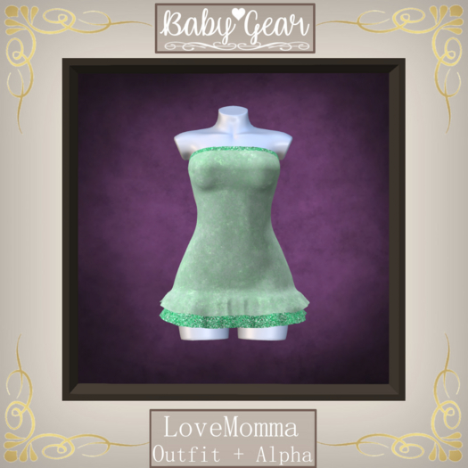 LoveMomma Ruffle Dress - Crystal Glow Green (Bagged)