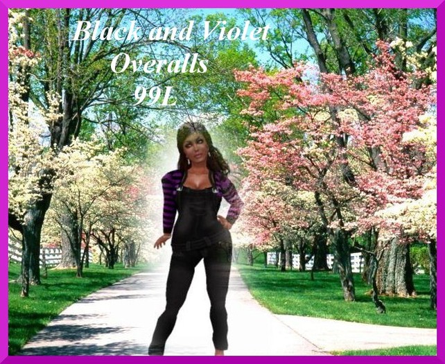 Black and Violet Overalls