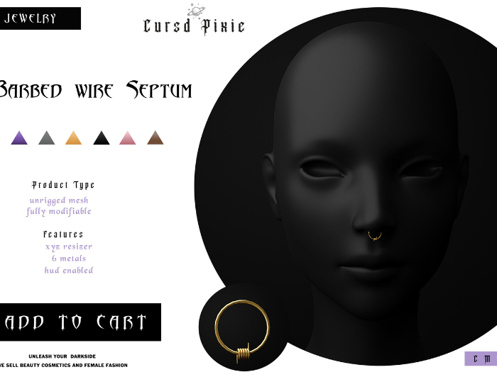 Cursd Pixie. Barbed Wire Septum