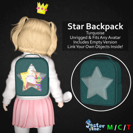 [Jester Inc.] Star Backpack - Turquoise!