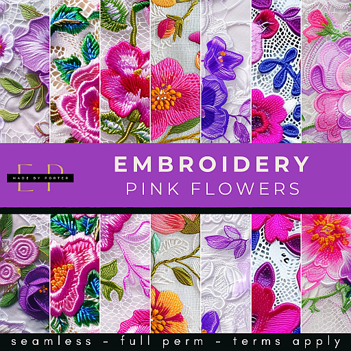 Made by Porter - Embroidery Pink Flowers
