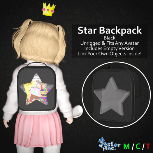 [Jester Inc.] Star Backpack - Black!