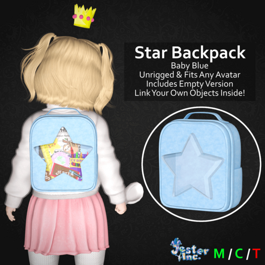 [Jester Inc.] Star Backpack - Baby Blue!