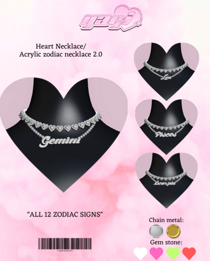 [YAGI] CANCER ACRYLIC NECKLACE FATPACK