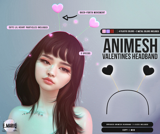e.marie // animesh valentines headband 