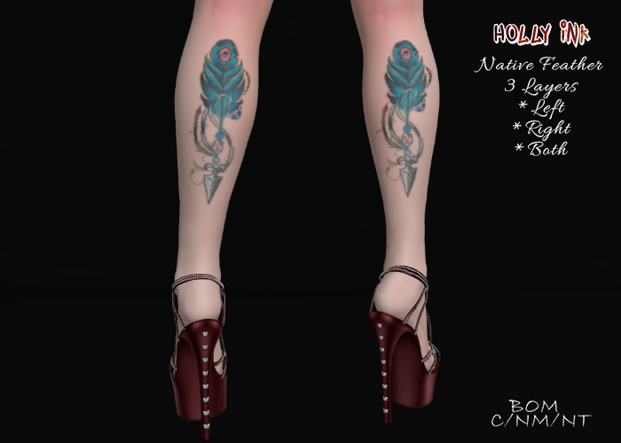 Holly Ink - Native Feather - BOM tattoo
