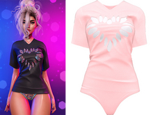 Valentina Heart Cut Out Shirt 2.0 [Champagne] - Maitreya Lara + LaraX • Petite + PetiteX • Legacy • Reborn