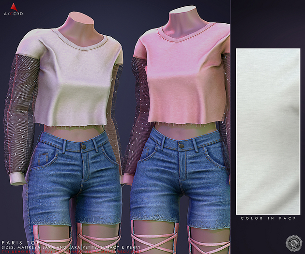 //Ascend// Paris Top - White