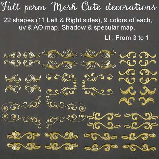 * Full Perm Mesh * Cute Decorations *