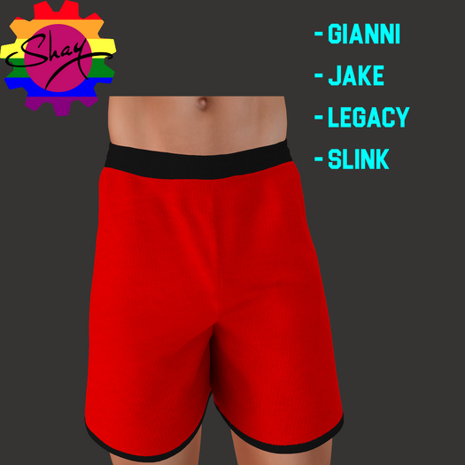 Red-Black Training Shorts