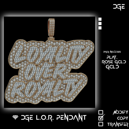 DGE L.O.R. Pendant Pack (Add Me)