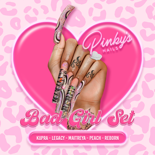 !! Pinky's Nails !! Bad Girl Set ' Square