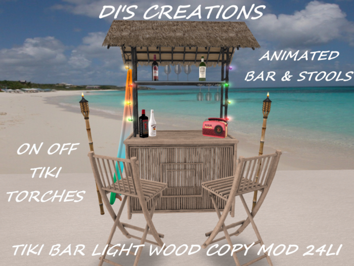 TIKI BAR LIGHT WOOD