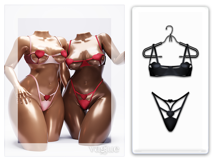 Vague. Sweetheart Set - Black -