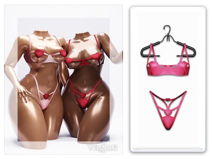 Vague. Sweetheart Set - Pink -
