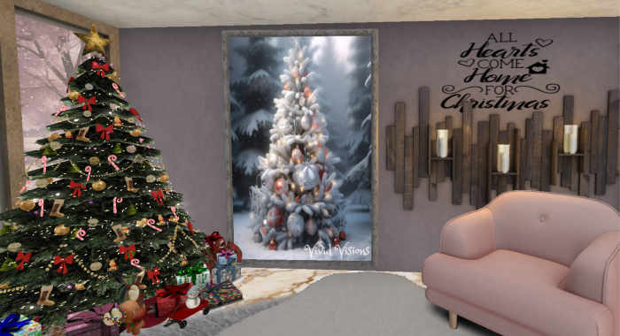 White Xmas Tree Picture Frame
