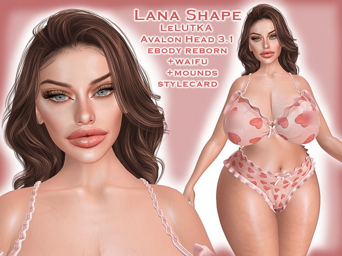 Second Life Marketplace - Clewby - Lana Shape (LeLUTKA Avalon Head 3.1