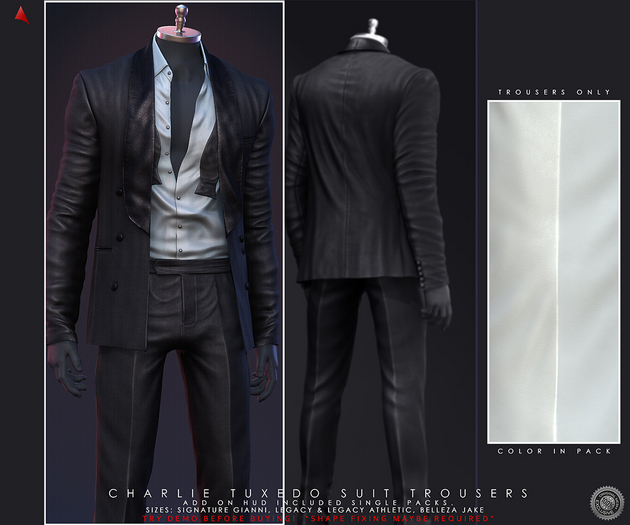 //Ascend// Charlie Tuxedo Trousers - White
