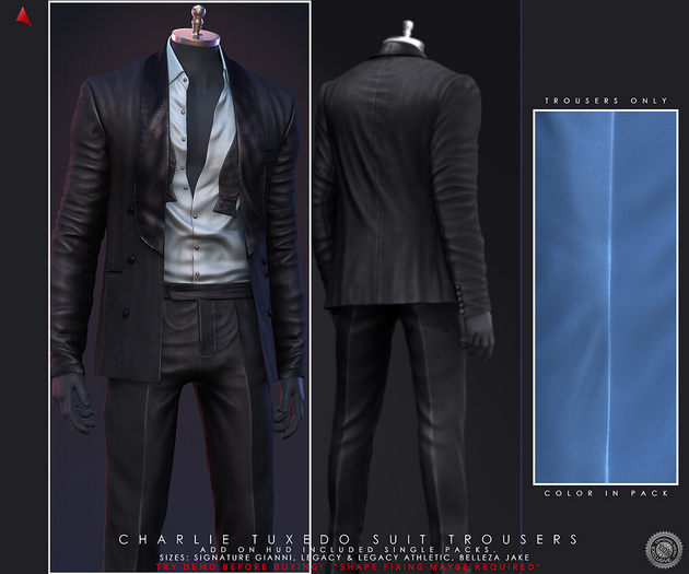 //Ascend// Charlie Tuxedo Trousers - Blue