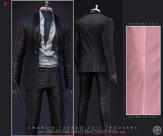 //Ascend// Charlie Tuxedo Trousers - Pink