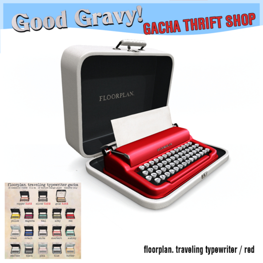 floorplan. traveling typewriter / red