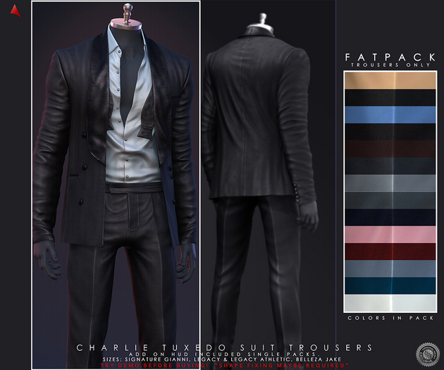 //Ascend// Charlie Tuxedo Trousers - FATPACK
