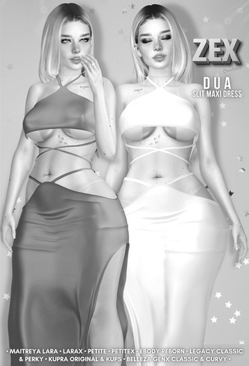 Dua Slit Maxi Dress (DEMO) LARA X PETITE X REBORN LEGACY KUPRA  GENX