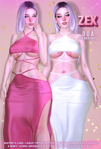 Dua Slit Maxi Dress (FAT PACK) LARA X PETITE X REBORN LEGACY KUPRA  GENX