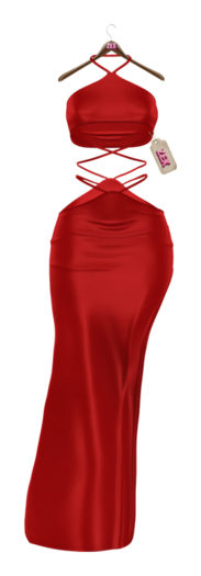 Dua Slit Maxi Dress (BLOOD) LARA X PETITE X REBORN LEGACY KUPRA  GENX
