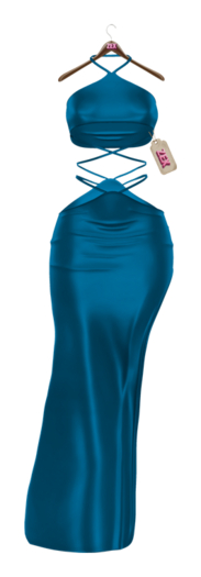 Dua Slit Maxi Dress (BLUE) LARA X PETITE X REBORN LEGACY KUPRA  GENX
